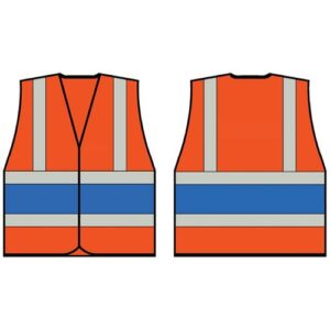 BEESWIFT HVVA2RB ORANGE WAISTCOST VEST WITH ROYAL BAND