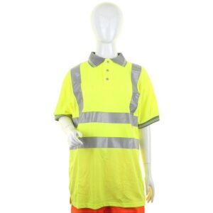 BEESWIFT LPK20SY LADIES HI-VIS YELLOW SHORT SLEEVE POLO SHIRT